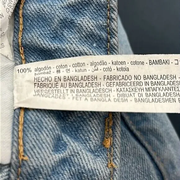 Zara Jeans Womens 6 Blue High Rise Mom‎ Preppy Retro 90s Y2k Light Wash - Picture 9 of 11